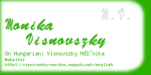 monika visnovszky business card